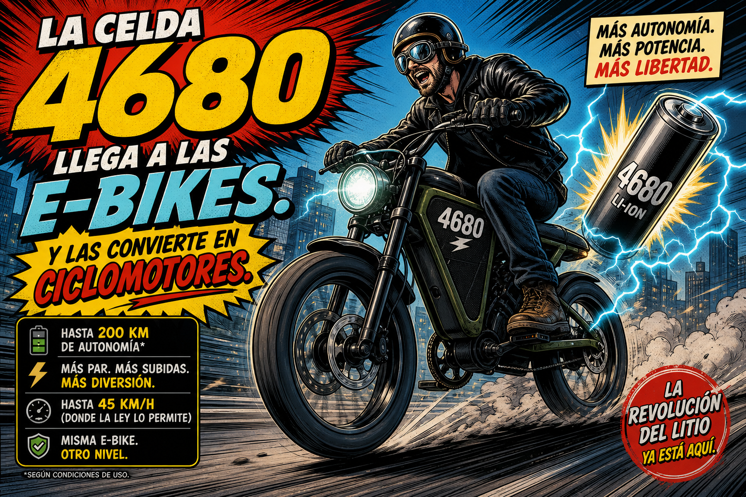 4680, formato de celda, batería e bike, eMTB, 21700, 18650, tecnología de baterías, densidad energética, fuga térmica, eMTB ligera, seguridad de baterías, celda cilíndrica, ánodo de silicio, MTB Report